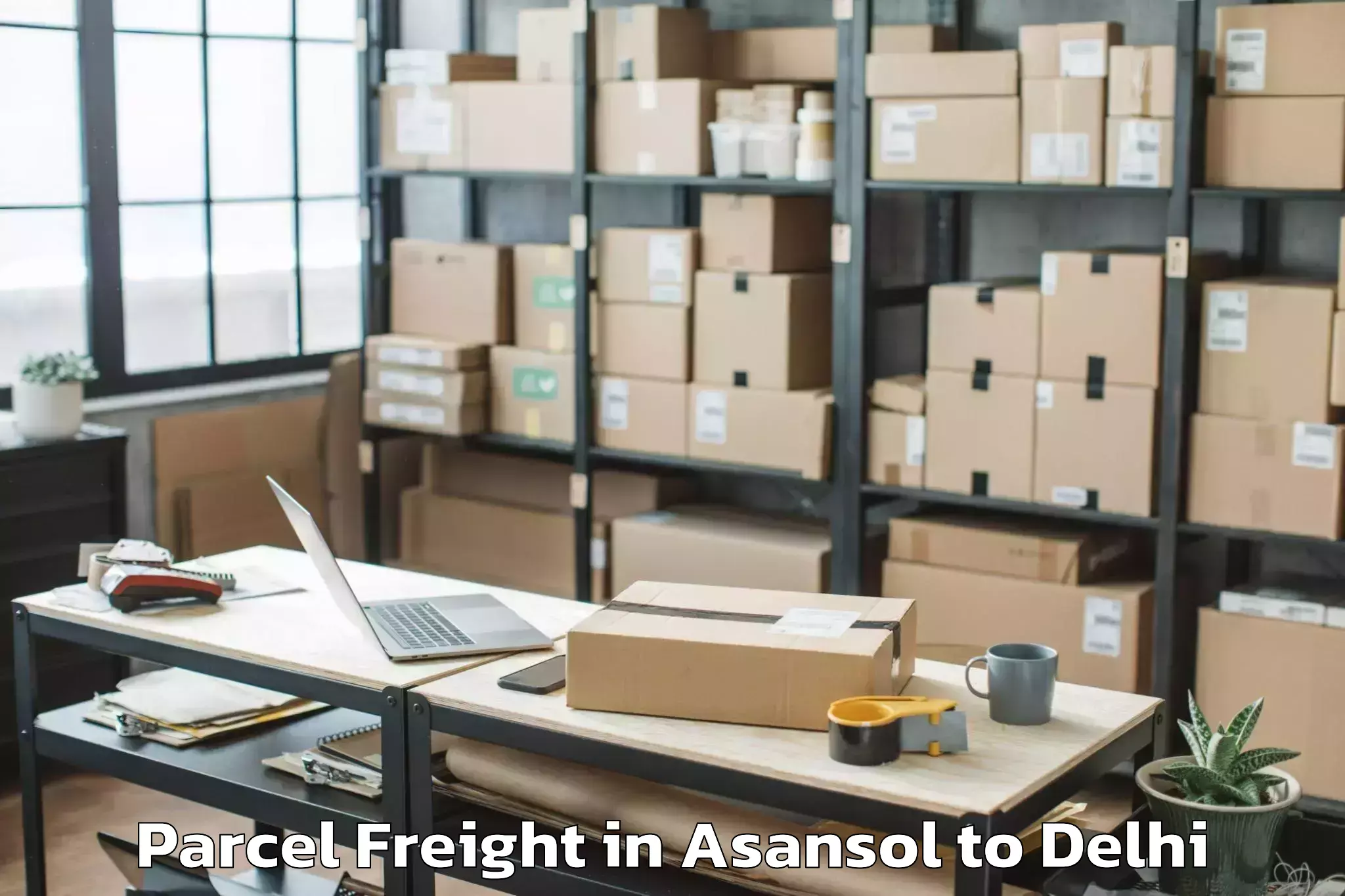 Book Your Asansol to Vivek Vihar Parcel Freight Today